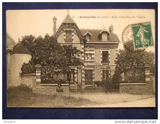 ARNOUVILLE ( S Et O ) Belle Villa Place De L'Eglise  1911 - Arnouville Les Gonesses