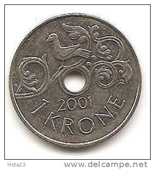 (!) Norway - 1 Kroon - 2001 - Circ - XF - Norvège