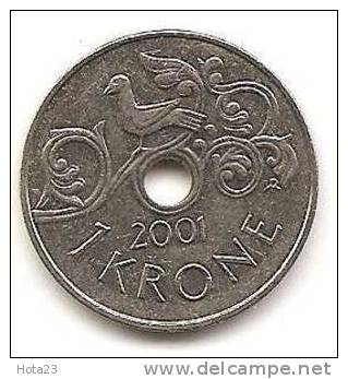 (!) Norway - 1 Kroon - 2001 - Circ - XF - Norway