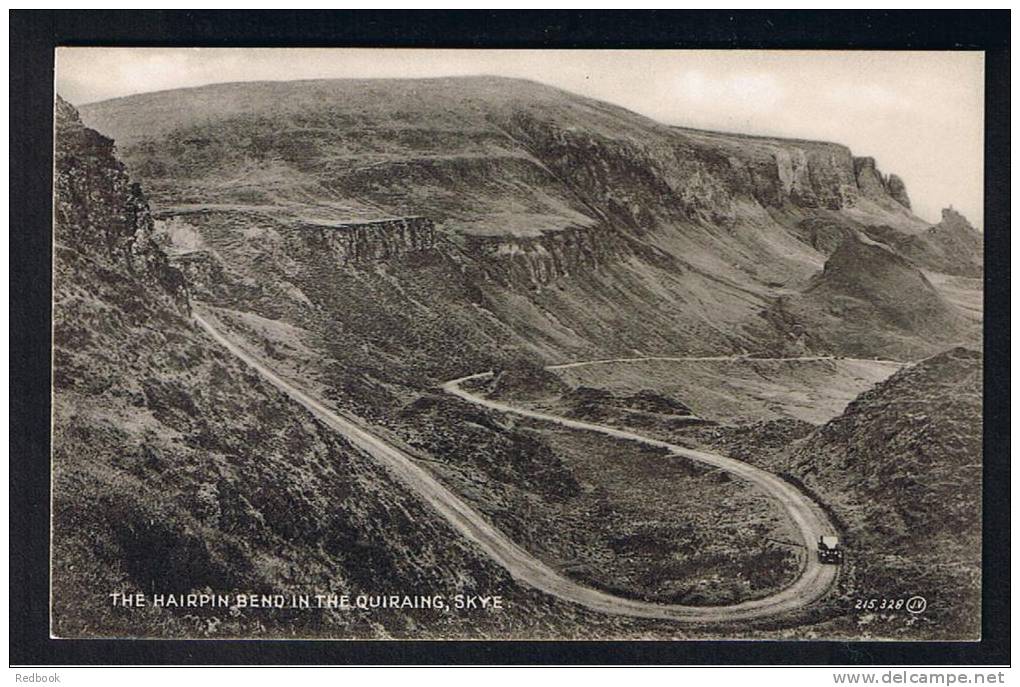 RB 807 - Early Postcard - Car On The Hairpin Bend In The Quiraing Isle Of Skye Inverness-shire Scotland - Inverness-shire