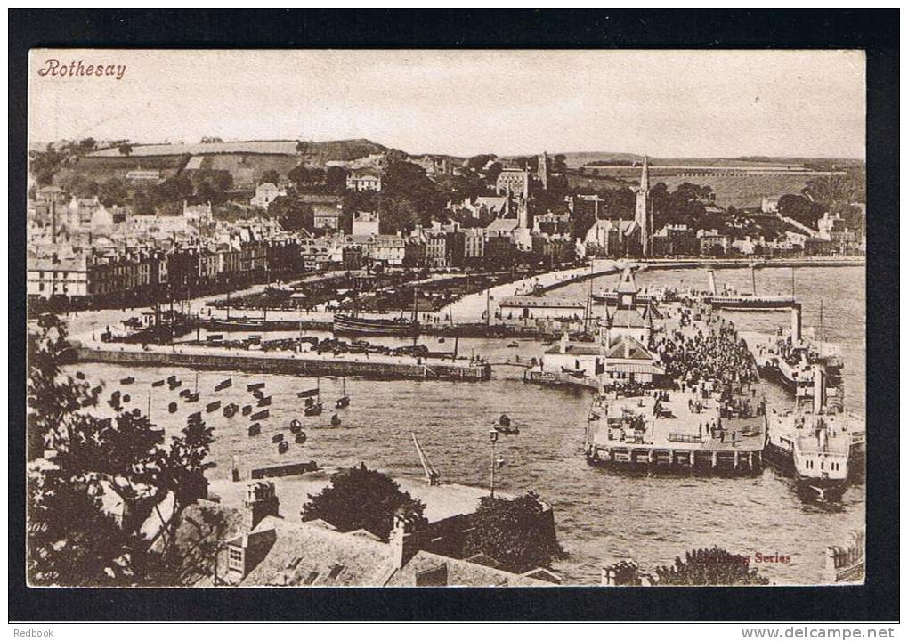RB 807 - 1906 Postcard - Paddlesteamers At Rothesay Harbour Pier Isle Of Bute Scotland - Bute