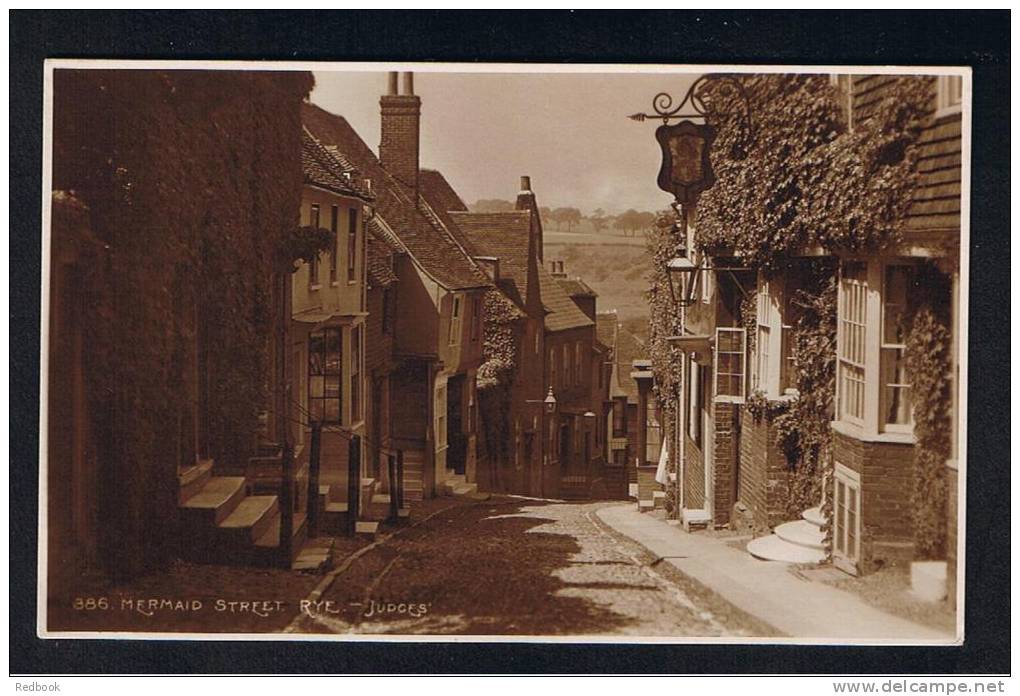 RB 807 - Judges Real Photo Postcard - Old Houses Mermaid Street Rye Sussex - Rye