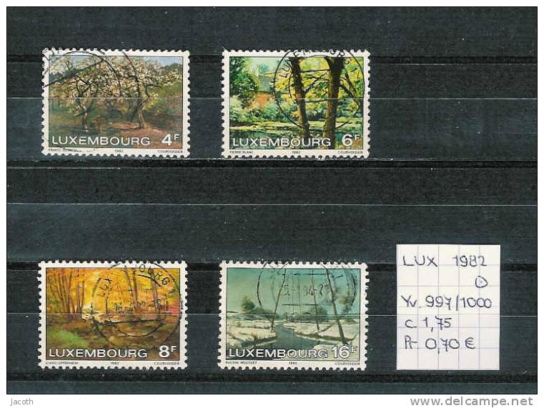 Luxemburg 1982 - Yv. 997/1000 Gest./obl./used - Gebraucht