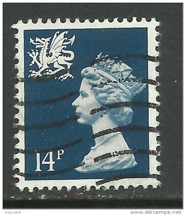 WALES GB 1988 QE 14p DEEP BLUE USED STAMP SG W40.(J303) - Wales