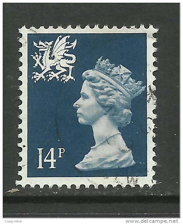 WALES GB 1988 QE 14p DEEP BLUE USED STAMP SG W40.(J301) - Wales