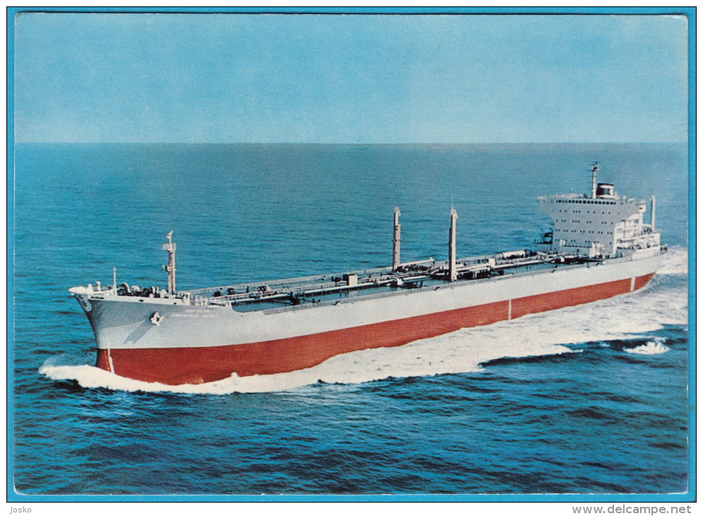 JAWAHARLAL NEHRU - India Tanker Ship ( Croatian Old Rare Postcard ) Pétrolier Petroliera Petrolero Petroleiro - Tanker