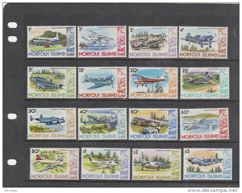 Norfolk Island-1980-81 Aircrafts  MNH - Isola Norfolk