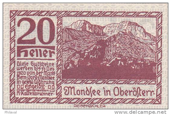 Notgeld 20 Heller  : OBERÖFTERR - Autriche