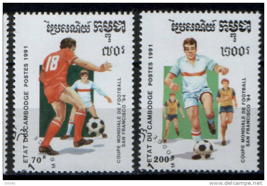 CAMBODIA / WORLD CUP SOCCER CHAMPIONSHIPS  USA 94 / VFU / 3 SCANS . - 1994 – États-Unis