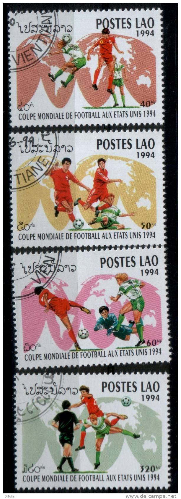 LAO / 1994 WORLD CUP SOCCER CHAMPIONSHIPS USA / VFU / 2 SCANS . - 1994 – États-Unis