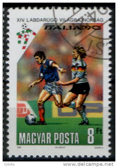 MAGYAR / ITALY / FOOTBALL WORLD CHAMPIONSHIP / ITALY 90 / 5 VFU STAMPS / 2 SCANS . - 1990 – Italien