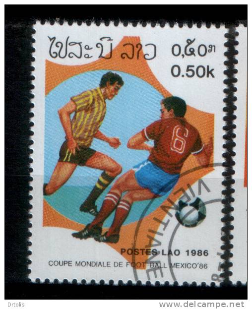LAO / WORLD CUP SOCCER CHAMPIONSHIPS MEXICO 86 / VFU / 2 SCANS . - 1986 – Mexique