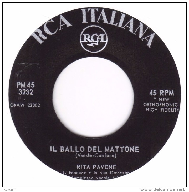 SP 45 RPM (7") Rita Pavone " Cuore " Italie - Sonstige - Italienische Musik