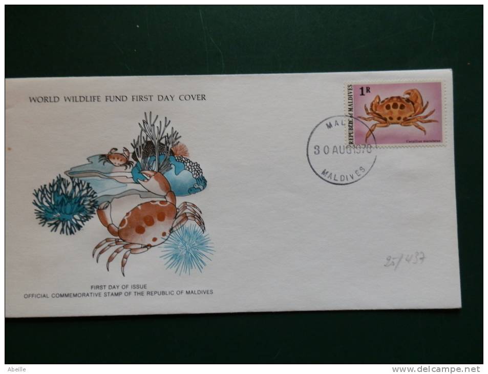 25/437     FDC   MALDIVES - Crustaceans