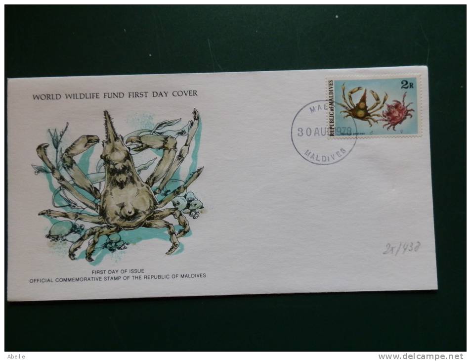 25/438     FDC   MALDIVES - Crustaceans