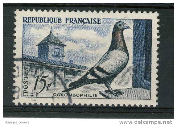 FRANCE USED YVERT 1091 COLOMBOPHILIE - Oblitérés