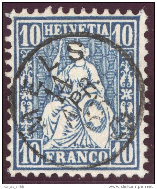 Heimat GL MELS 186?-04-14 Fingerhut-Vollstempel Auf Zu#31 Sitzende Helvetia - Usati