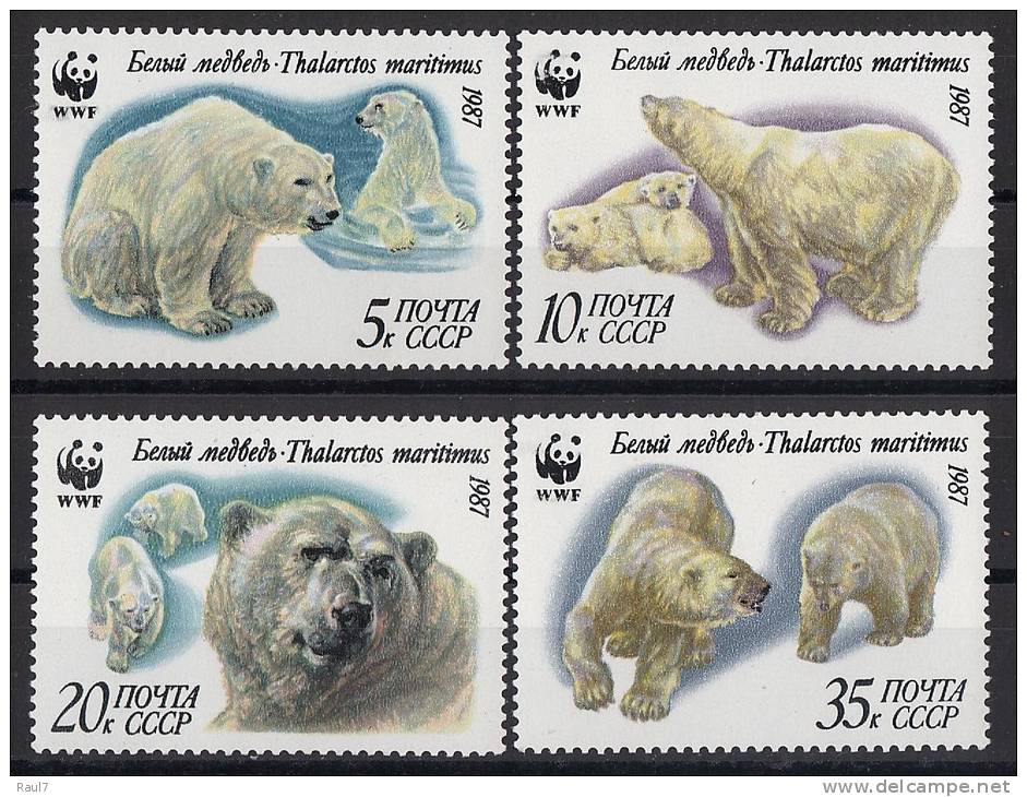URSS 1987 - FAUNE, OURS POLAIRE // 4V NEUFS *** (MNH SET) - Unused Stamps