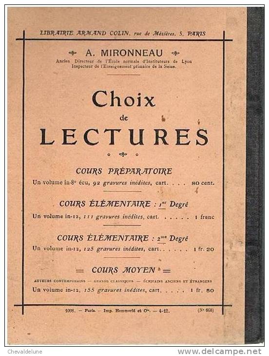 I.CARRE : LE VOCABULAIRE FRANCAIS - COURS MOYEN ET SUPERIEUR - 1912 - 6-12 Years Old