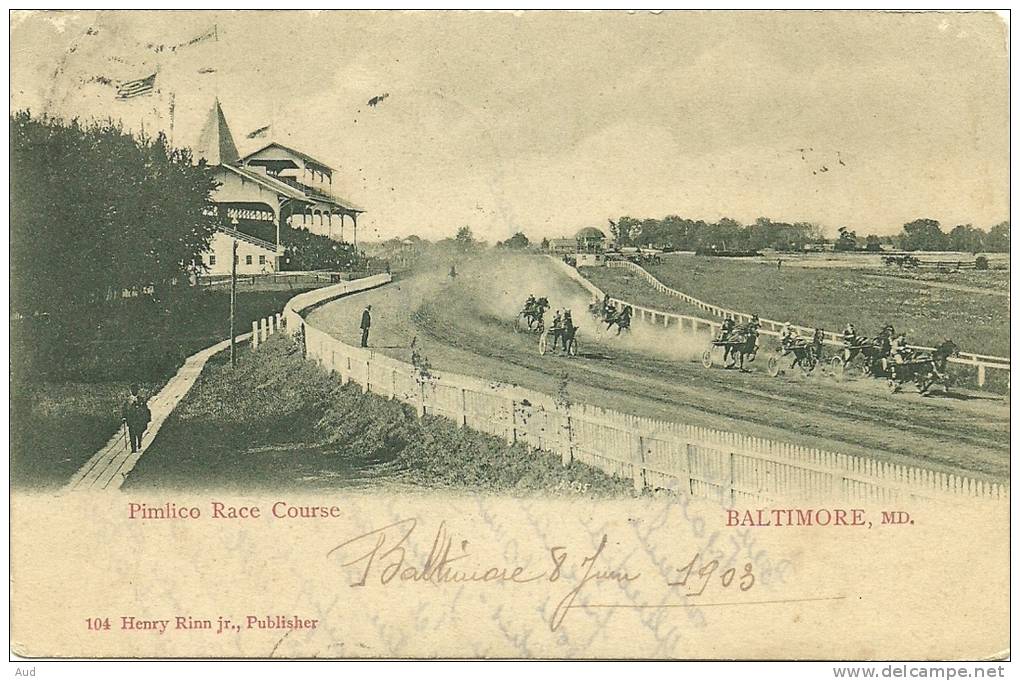 BALTIMORE, Pimlico Race Course, Courses De Chevaux 1903 - Baltimore