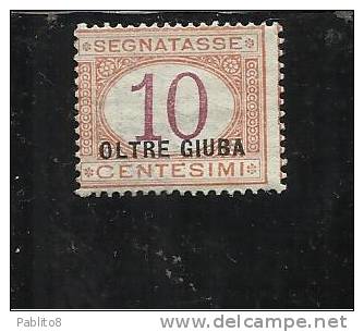 OLTRE GIUBA 1925 SEGNATASSE 10 C MNH - Oltre Giuba