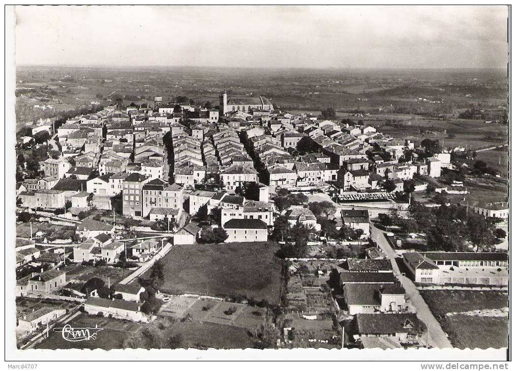 MONTFLANQUIN 47 Lot Et Garonne Vue Générale Carte Dentelée Véritable Photo - Monflanquin