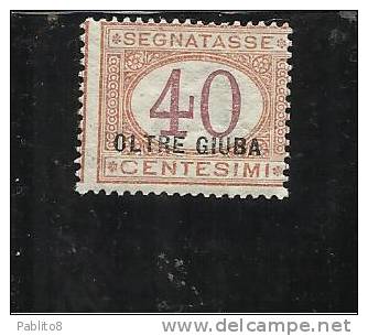 OLTRE GIUBA 1925 SEGNATASSE 40 C MNH - Oltre Giuba