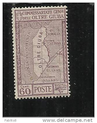 OLTRE GIUBA 1926 ANNESSIONE 60 C MNH - Oltre Giuba