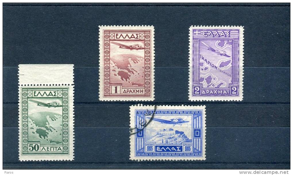 1933-Greece- "Government´s" Airpost- Complete Set MNH/MH/usH - Neufs