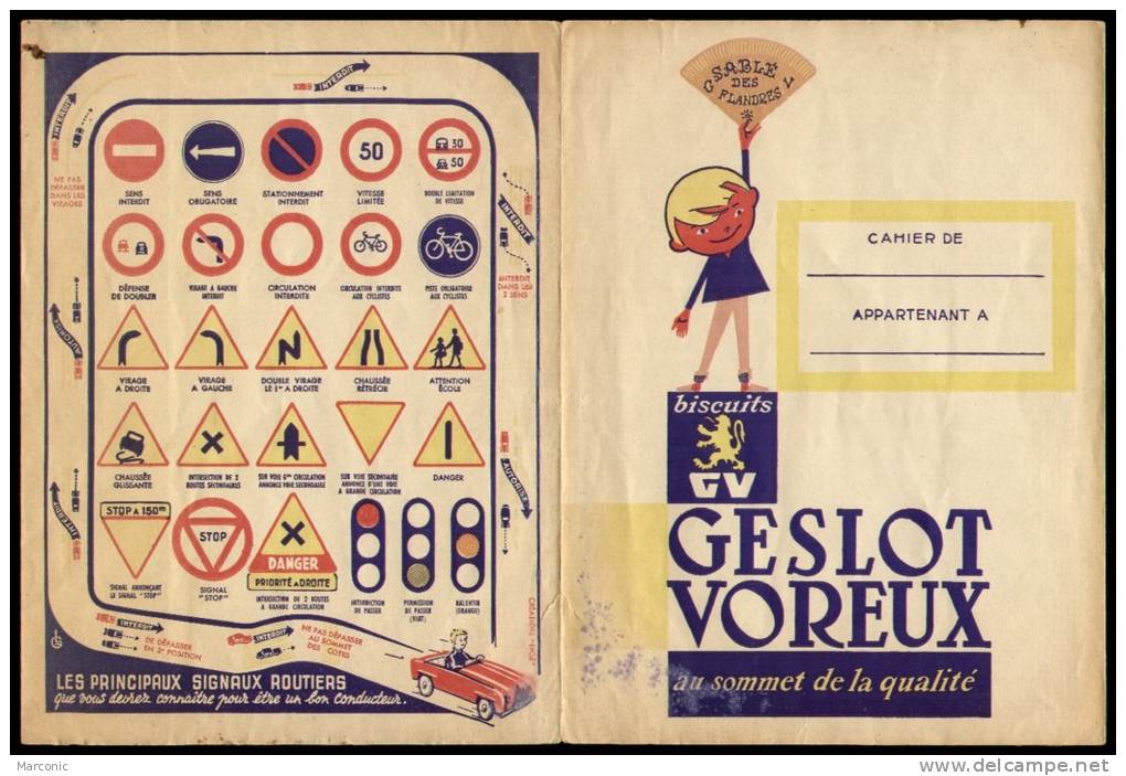 PROTEGE CAHIER - Biscuits GV, GESLOT VOREUX, Sablé Des Flandres - Cake & Candy