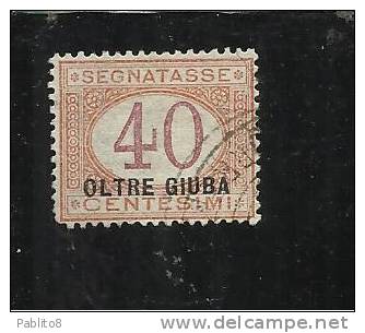 OLTRE GIUBA 1925 SEGNATASSE 40 C TIMBRATO - Oltre Giuba
