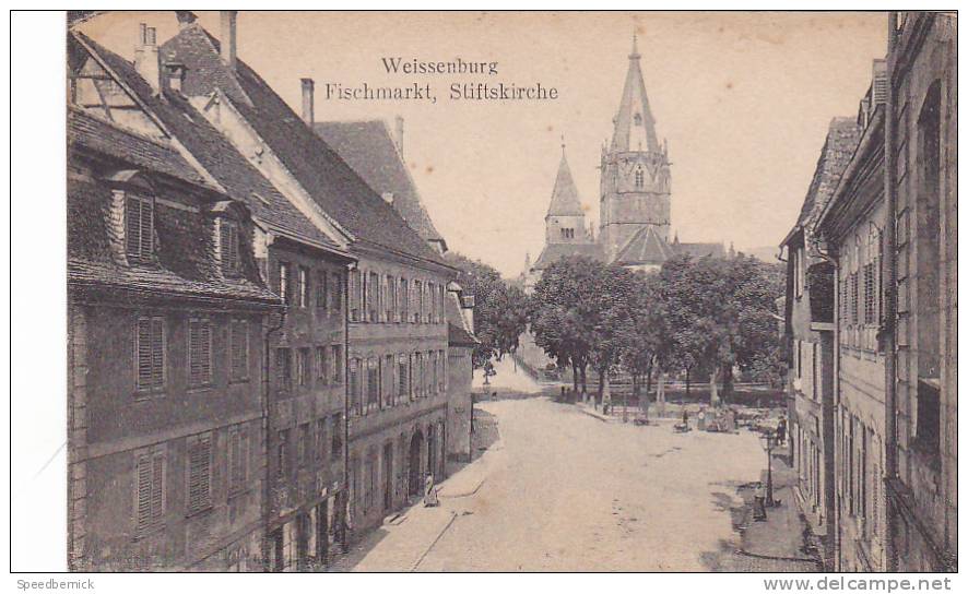 19075 Wissembourg Weissenburg I Els Fischmarkt Stiftskirche . Kunstverlag Reitz,111 - Wissembourg