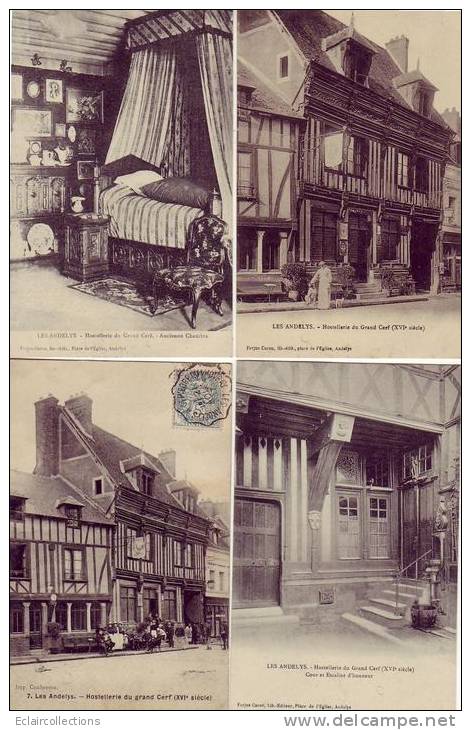 Eure ..27....Les Andelys  Lot De 8 Cartes.......... Hotellerie Du Grand Cerf - Les Andelys