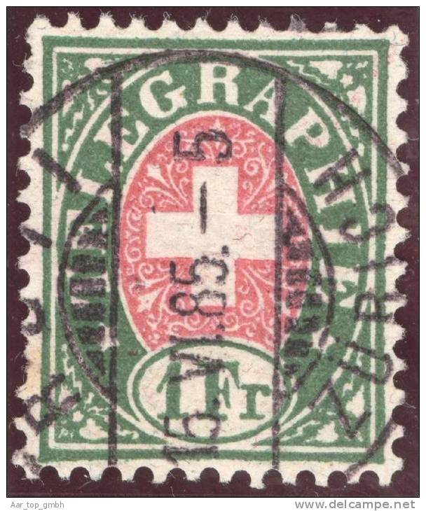 Heimat ZH RÜTI 1885-06-16 Auf Telegraphen-Marke Zu#17 - Telegraafzegels