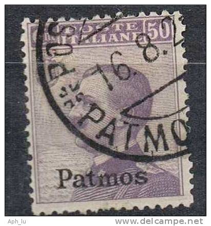 Ital. Ägäis, 1912, Patmos, 50 Cent., MiNr. 9VIII, Gestempelt (a010803) - Egée (Patmo)