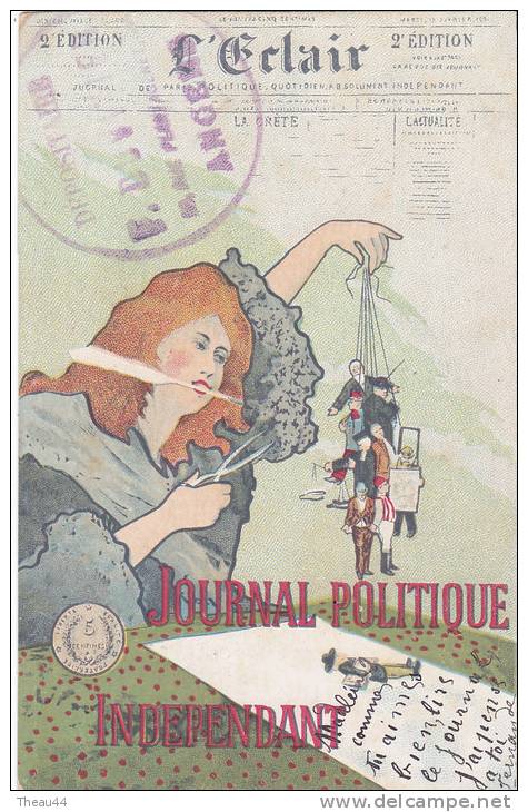 PARIS - Carte Publicitaire Du Journal Politique Indépendant "L'ECLAIR " Rue Du Faubourg Montmartre - Calendrier 1902 - Autres & Non Classés