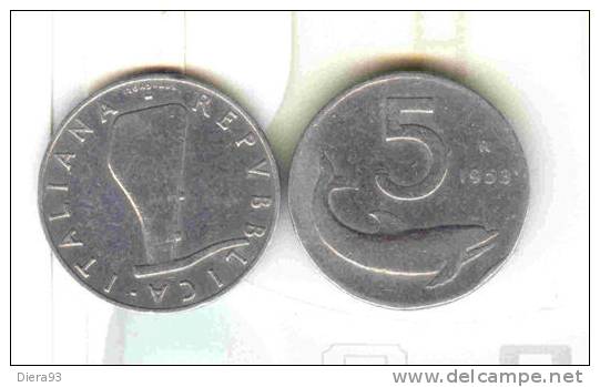 0003 B  Italien 1952   5 Lira - 5 Lire