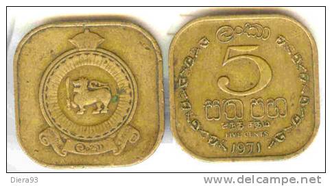 0029 C  Sri Lanka - Ceylon  1975  5 Cents - Sri Lanka