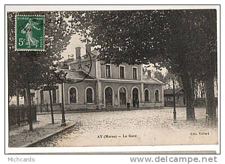 CPA 51 AY - La Gare - Ay En Champagne