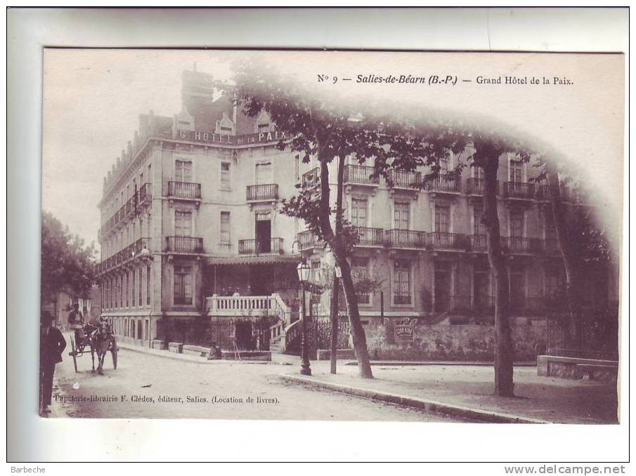 64.- SALIES-DE-BEARN .- Grand Hôtel De La Paix - Salies De Bearn