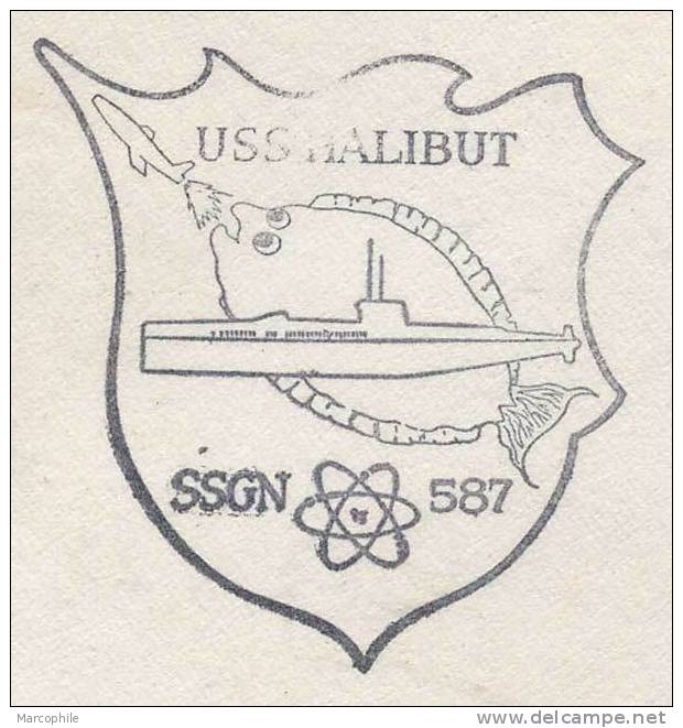 SOUS-MARIN NUCLEAIRE - USS HALIBUT  / 1960 USA ENVELOPPE ILLUSTREE (ref 2135) - Submarines