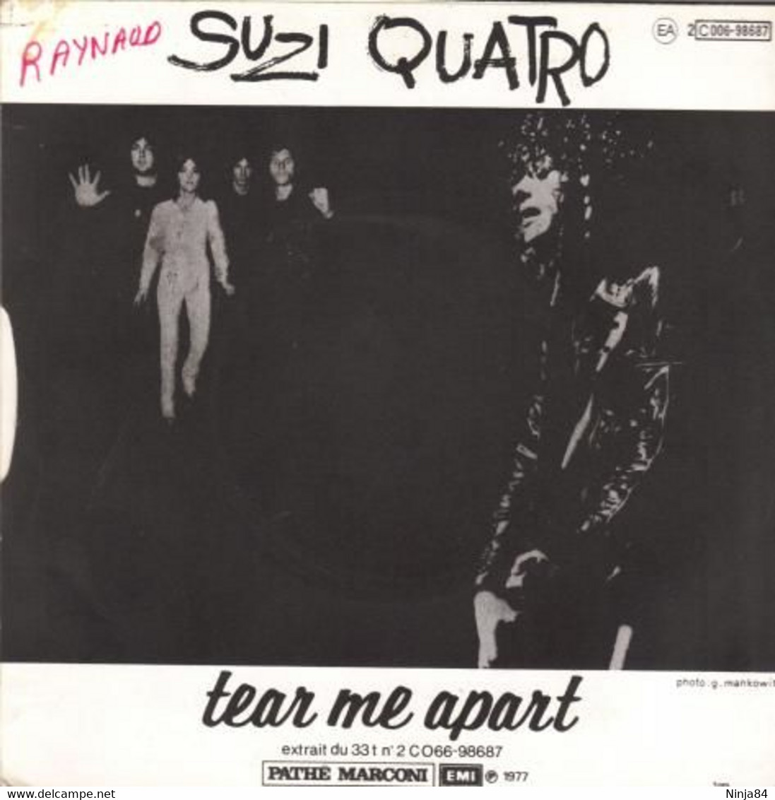 SP 45 RPM (7")  Suzi Quatro  "  Tear Me Apart   " - Rock