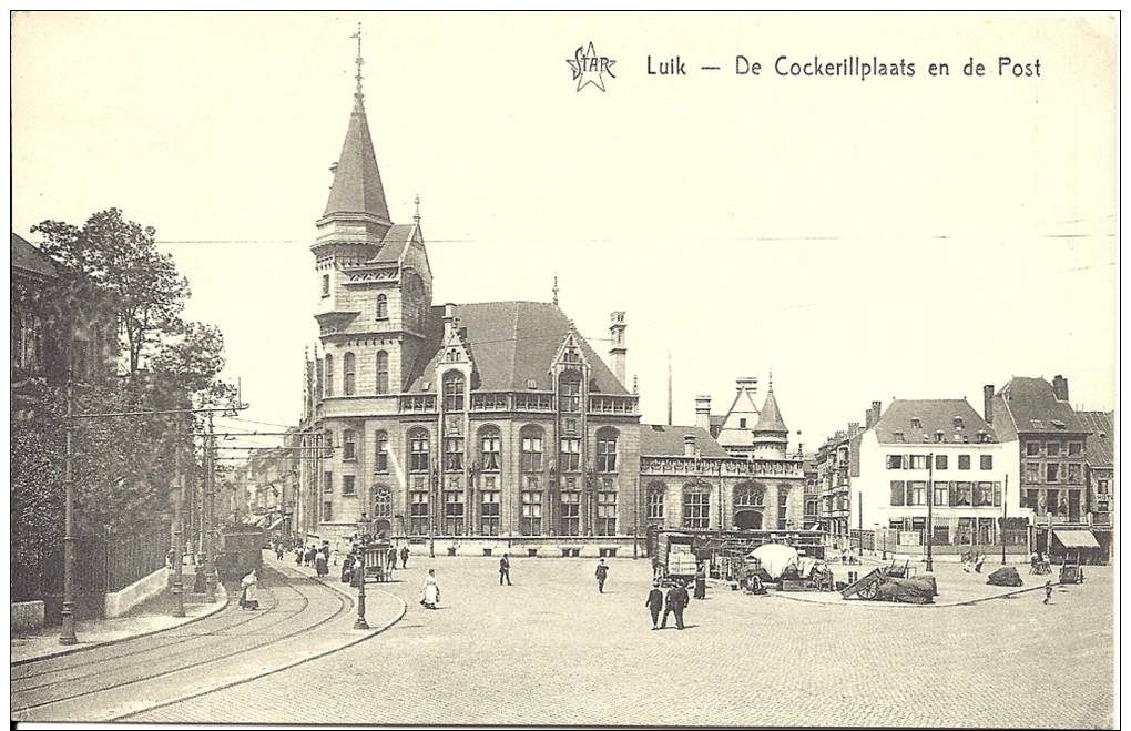 LUIK - Liège - De Cockerillplaats En De Post -  Edit. Star - Place Cockerill Et La Poste - Liège