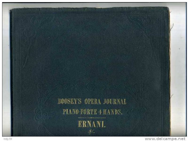 - BOOSEY'S OPERA JOURNAL . PIANO FORTE 4 HANDS . HERNANI . - Opera