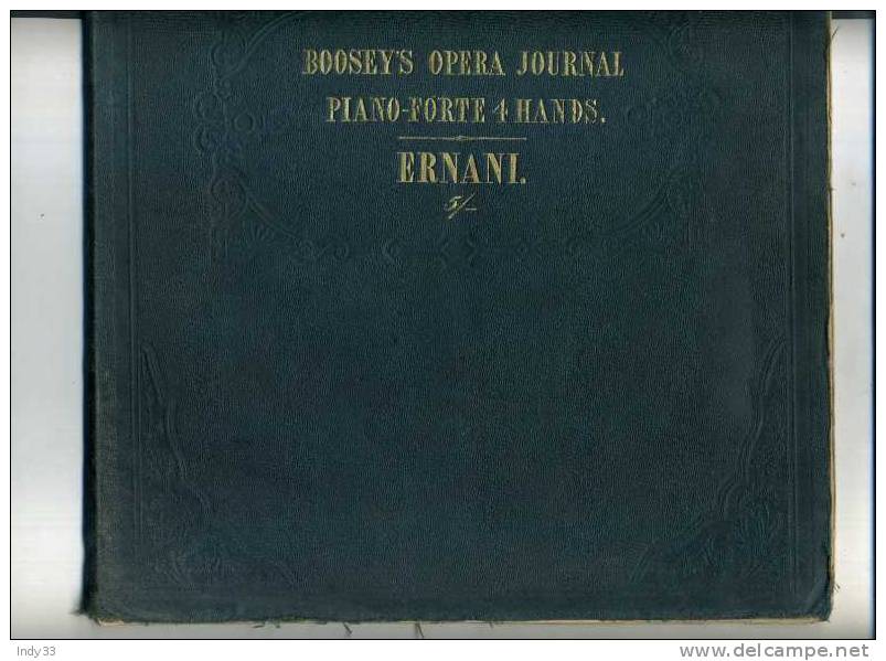 - BOOSEY'S OPERA JOURNAL . PIANO FORTE 4 HANDS . HERNANI . - Opera