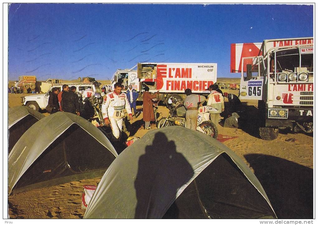 PARIS-DAKAR LE TEAM ECUREUIL - L'AMI FINANCIER AU BIVOUAC A TAMANRASSET - Rally Racing