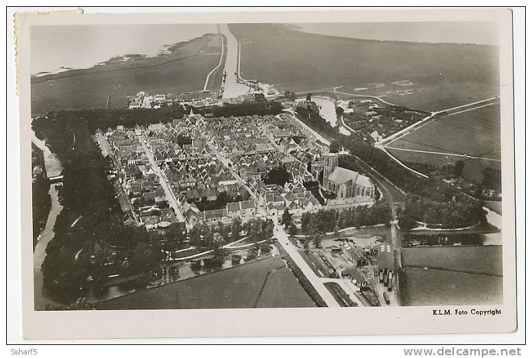 KLM Foto ELBURG From The Air Panorama Sent 1953 - Andere & Zonder Classificatie