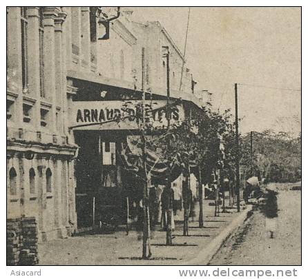 1 Tonkin Hanoi Rue Paul Bert Nord Dieulefils Magasin Arnaud Dreyfus Timbrée 1905 - Vietnam