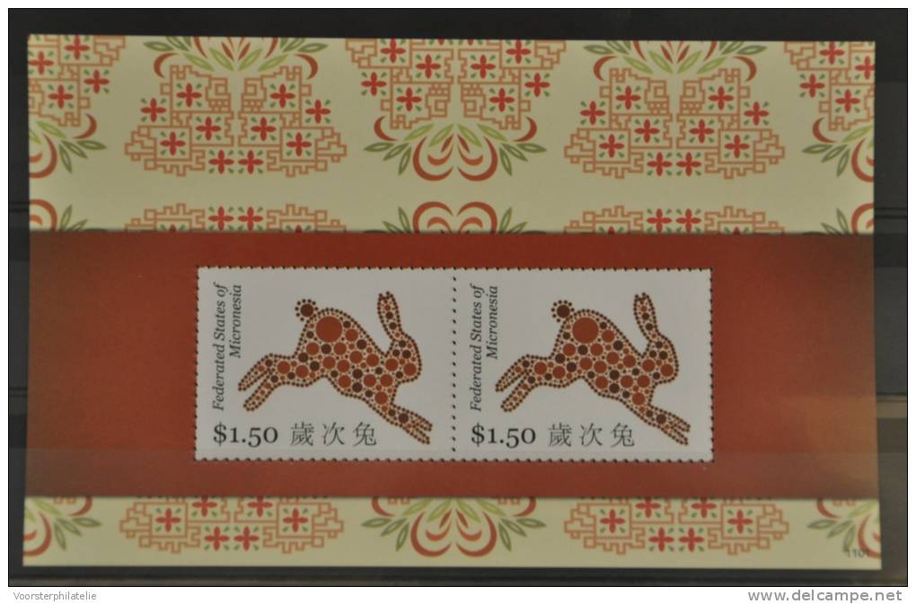 C 272 ++ MICRONESIE 2011 YEAR OF THE RABBIT JAAR VAN DE HAAS KONIJN  MNH ** - Micronesië