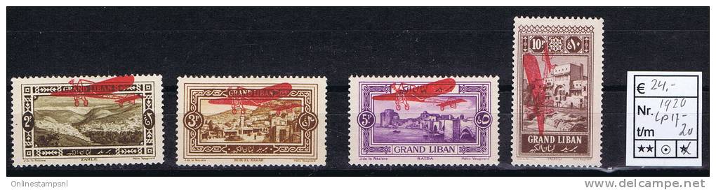 Grand Liban: 1926, Maury Par Avoin 17-20, Neuf * / MH - Luftpost